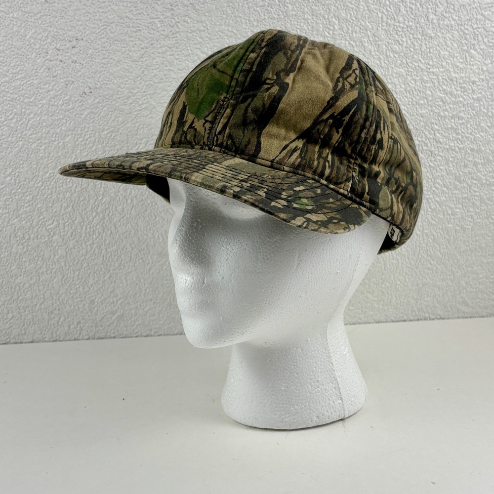 Duck Bay Camouflage‎ Hat Mens OSFM Green Brown Strapback Woodland Camo Padded